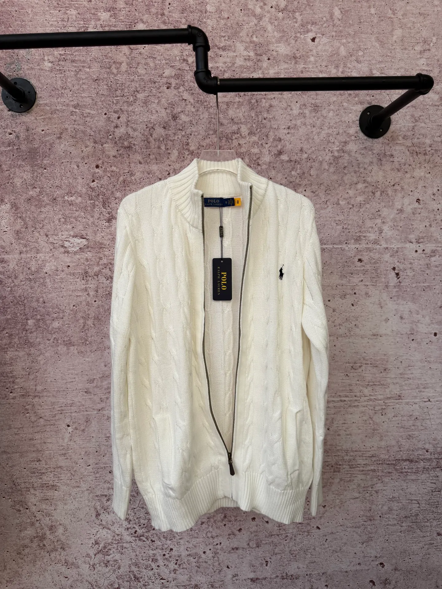 P260 Ralph Lauren's new autumn full-zip sweater jacket, the same style for men and women, can be worn as an inner layer or as a jacket, original pure cotton washed yarn, customized hardware accessories, original exquisite pony logo embroidery, fine workmanship, recommended hot product